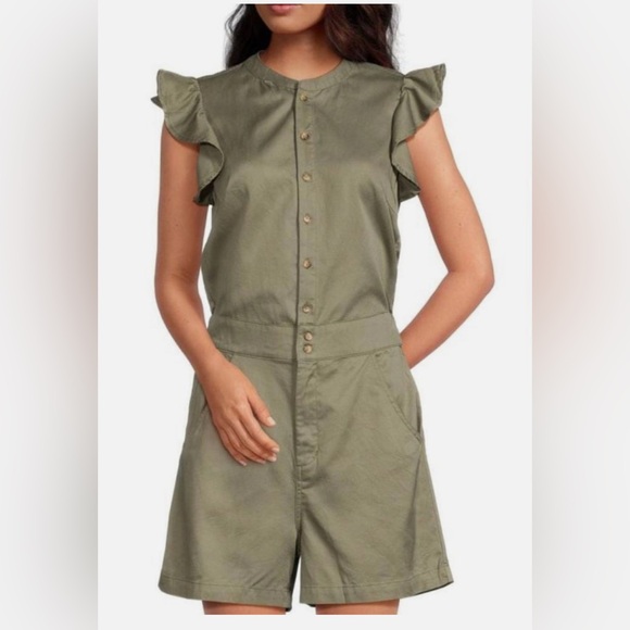 Joe's Jeans Pants - Joe's Jeans Sage Green Ruffle Romper